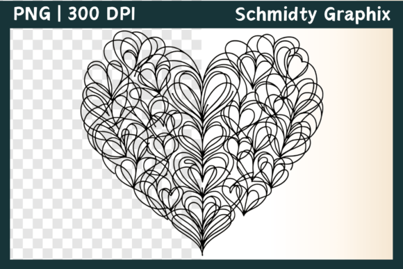 Download Abstract Intricate Heart Line Art PNG - Line art Collection