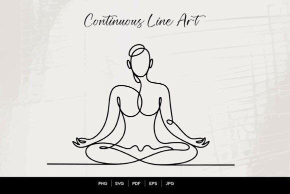 Download Meditation Yoga One Line Art - Line art Collection