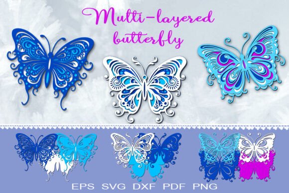 Download Layered Butterflies. Cricut File - Cricut Collection