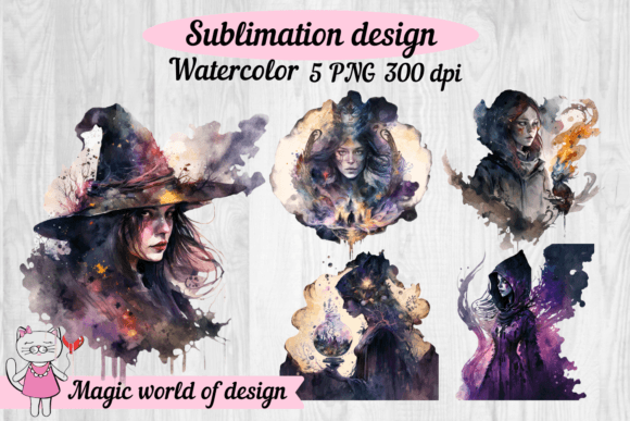 Download Watercolor Witch Dark Magic Mysticism - Mysticism Collection