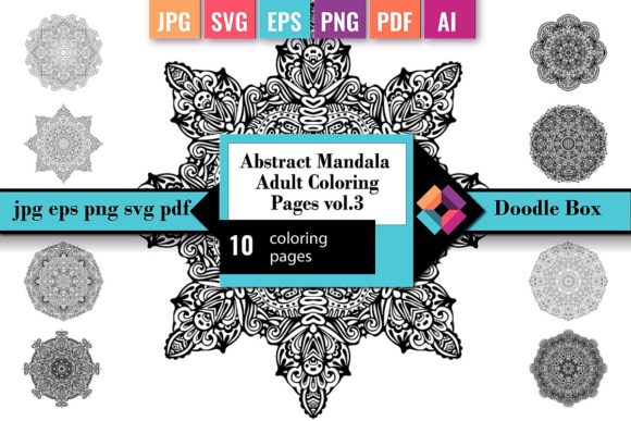 Download Abstract Mandala Coloring Pages Vol.3 - Mandala coloring pages Collection