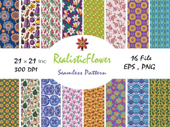 Download Colorful Pattern of Realistic Flower - Flower Collection