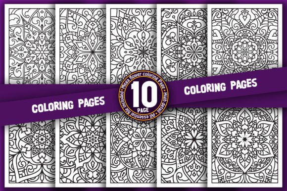 Download Flower Mandala Coloring Page Bundle - Flower Collection