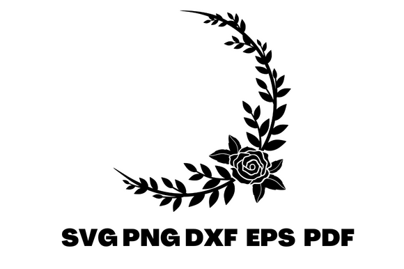 Download Black Round Frame |  Flower Round Design - Flower Collection