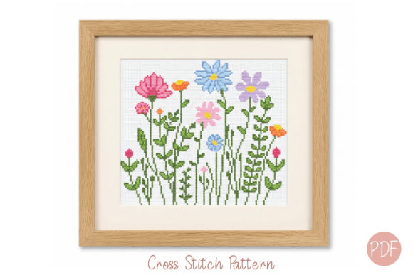 Download Spring Wild Flowers Cross Stitch Pattern - Flower Collection
