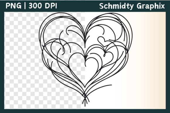 Download Intricate Line Art Hearts Clipart PNG - Line art Collection