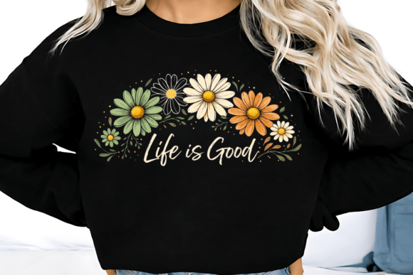 Download Boho Daisy Flower Positive Typography - Flower Collection