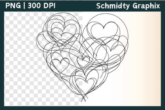 Download Intricate Line Art Heart Sublimation PNG - Line art Collection